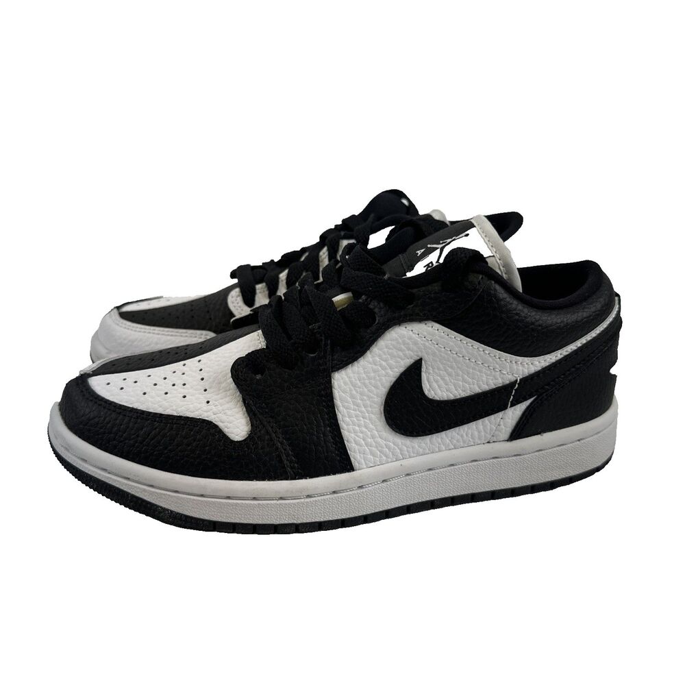Nike Jordan 1 Low Panda Black White Colorblock DR0502-101 Leather LaceUp Women 6